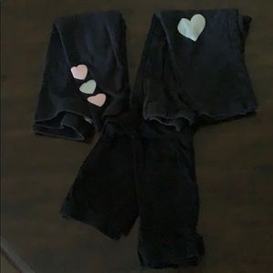 Lot of 3 Black Leggings Size 24M